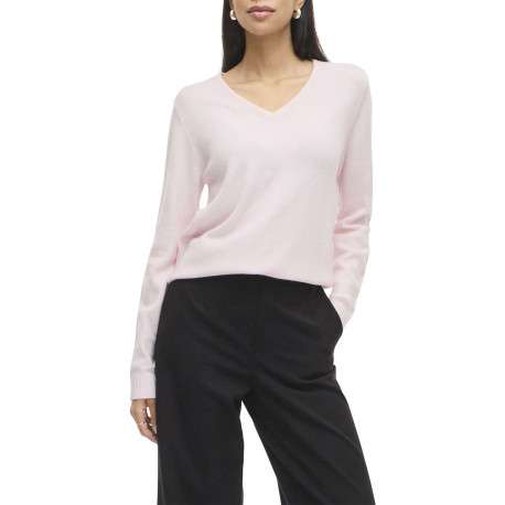 Pull rose uni avec une coupe droite et des manches longues - Image 3