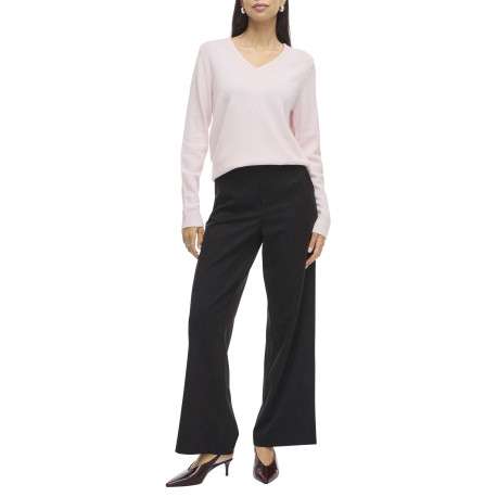 Pull rose uni avec une coupe droite et des manches longues - Image 5