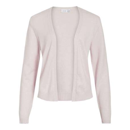 Gilet rose uni court avec une coupe droite et des manches longues