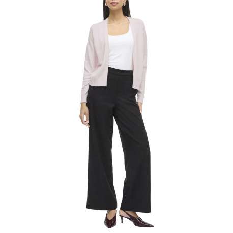Gilet rose uni court avec une coupe droite et des manches longues - Image 5