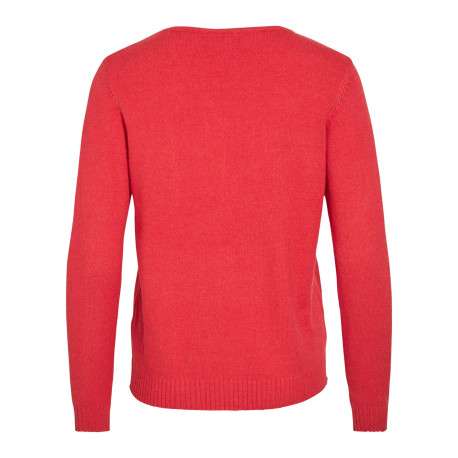 Pull fuchsia uni avec une coupe droite et des manches longues - Image 2