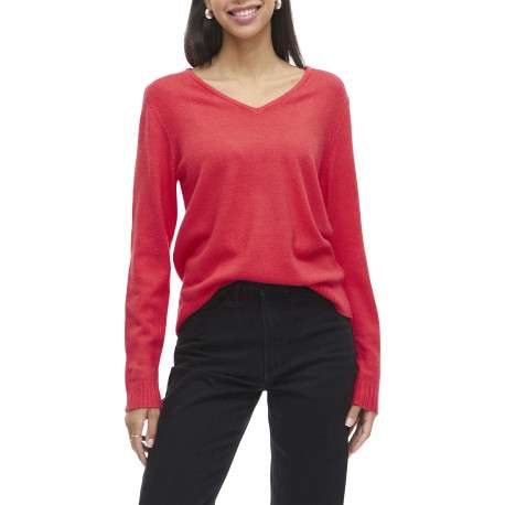Pull fuchsia uni avec une coupe droite et des manches longues - Image 3