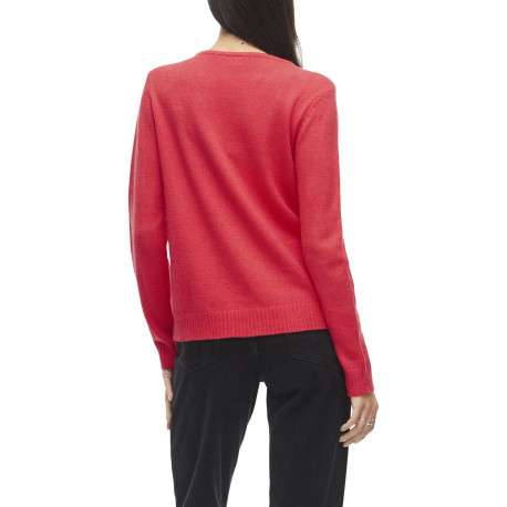 Pull fuchsia uni avec une coupe droite et des manches longues - Image 4
