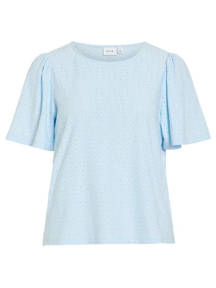 T-shirt bleu géométrique...