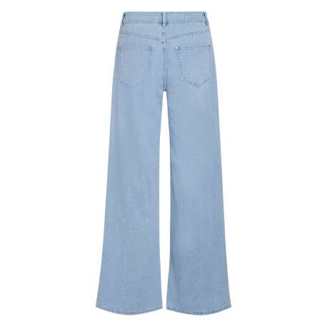 Jean en coton stone uni avec une coupe bootcut à bouton et zip - Image 2