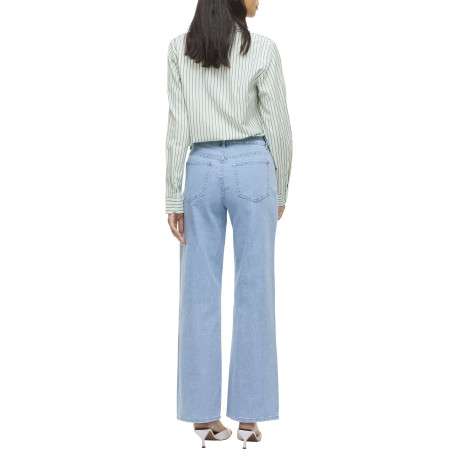 Jean en coton stone uni avec une coupe bootcut à bouton et zip - Image 4