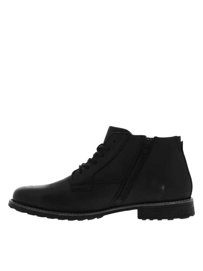 Bottines noires en cuir à...
