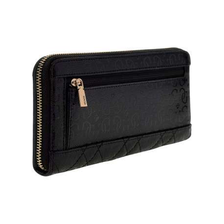 Portefeuille noir à motif monogramme avec une languette de tirage - Image 3