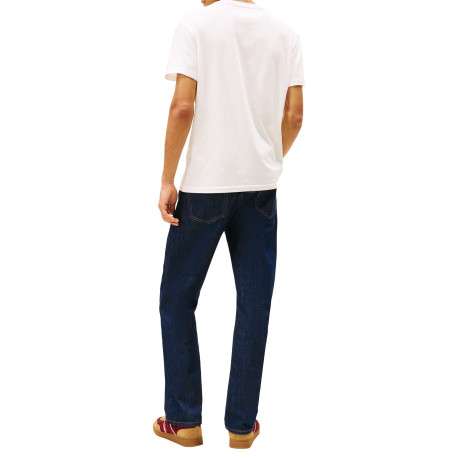 T-shirt en coton écru à imprimé avec une coupe droite et un col rond - Image 3