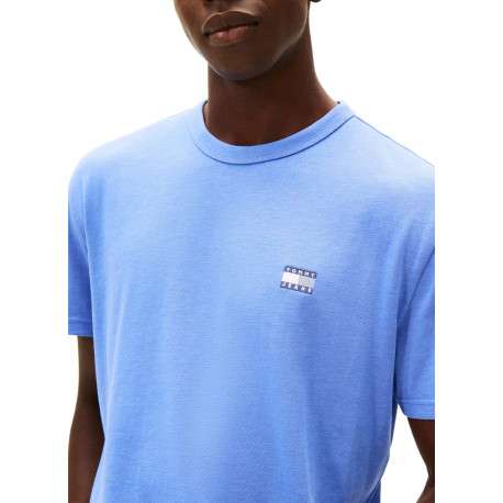 T-shirt bleu uni avec une coupe droite et des manches courtes - Image 5