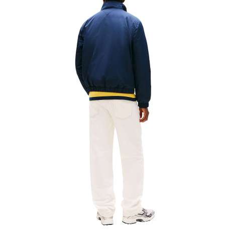 Blouson marine uni avec une coupe droite et un col montant - Image 3