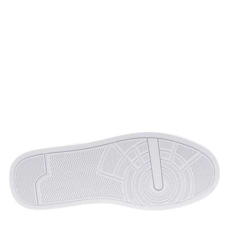 Tennis en cuir blanches et vertes à talon plat avec des lacets - Image 5