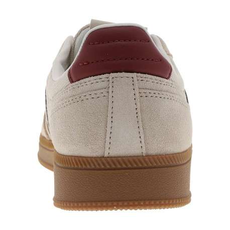 Tennis en cuir sable à talon plat avec des lacets et un revêtement doux - Image 6