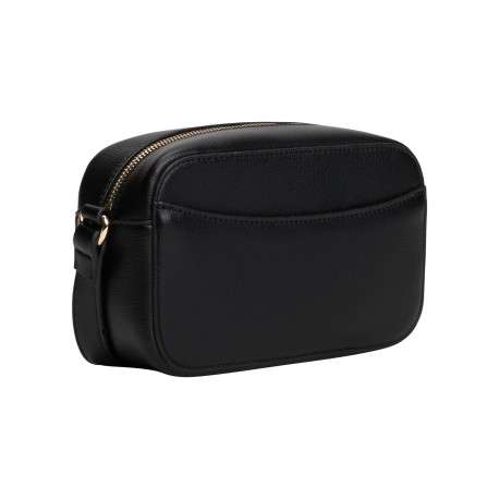 Sac à bandoulière noir pourvu du nom de la marque doré embossé - Image 2