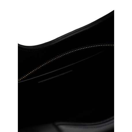 Sac porté épaule noir pourvu du nom de la marque doré embossé - Image 4