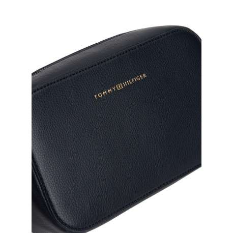 Sac à bandoulière marine pourvu du nom de la marque doré embossé - Image 3