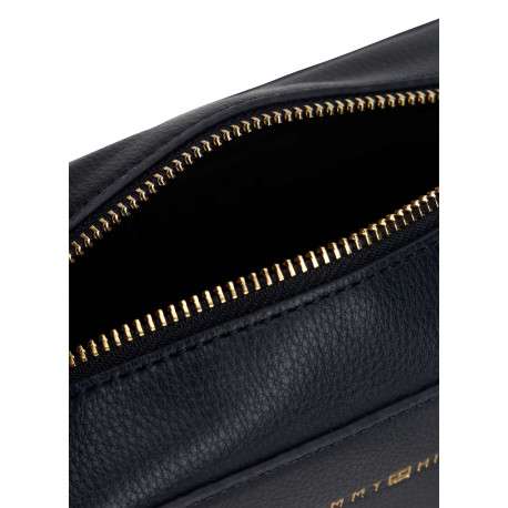 Sac à bandoulière marine pourvu du nom de la marque doré embossé - Image 4