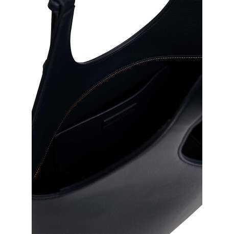 Sac porté épaule marine pourvu du nom de la marque doré embossé - Image 4