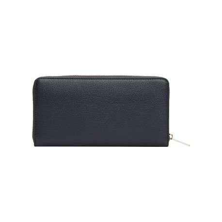 Portefeuille marine aspect grainé pourvu d'une fermeture zippée - Image 2