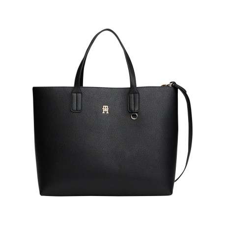 Sac porté épaule noir pourvu d'une bandoulière amovible et du logo de la marque