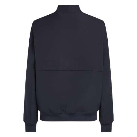 Blouson marine à coupe ajustée pourvu d'un col boutonné et de manches longues - Image 2
