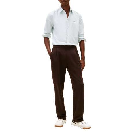 Chemise en coton verte à coupe droite ornée d'un motif à rayures - Image 5