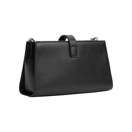 Sac à bandoulière noir pourvu d'un rabat aimanté avec le logo de la marque - Image 2