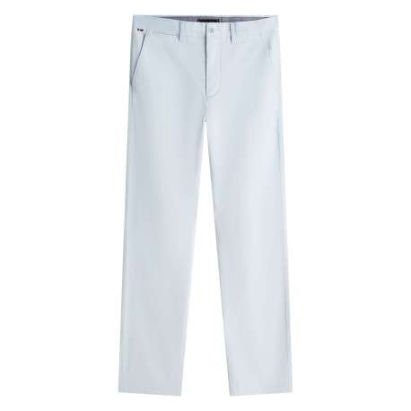 Pantalon chino Denton en coton ciel à coupe droite pourvu de poches plaquées