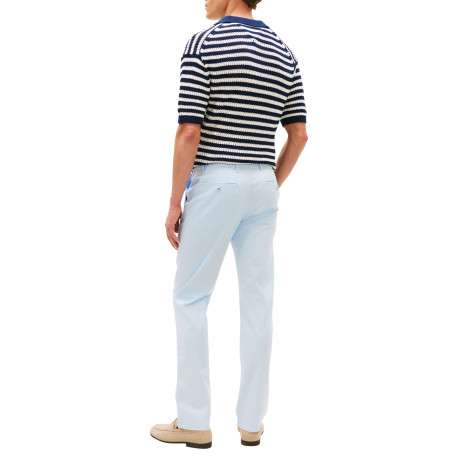 Pantalon chino Denton en coton ciel à coupe droite pourvu de poches plaquées - Image 3