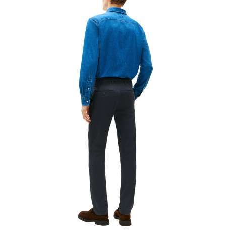 Pantalon chino Bleecker en coton mélangé marine pourvu d'une coupe slim - Image 3