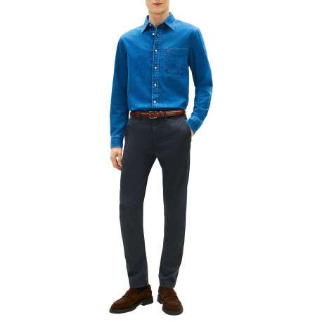 Pantalon chino Bleecker en coton mélangé marine pourvu d'une coupe slim - Image 5