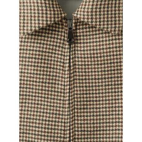 Veste à motif pied-de-poule avec une coupe droite et un col à revers - Image 6