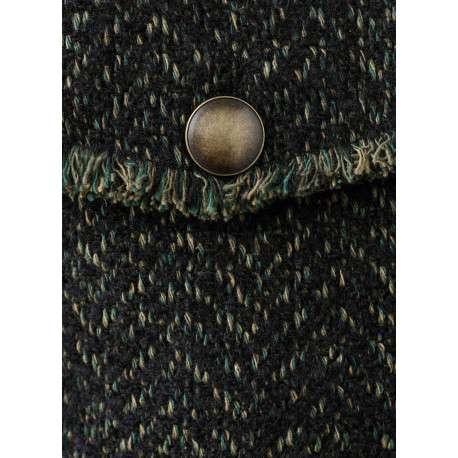 Veste verte en tweed avec une coupe droite et avec des manches longues - Image 7