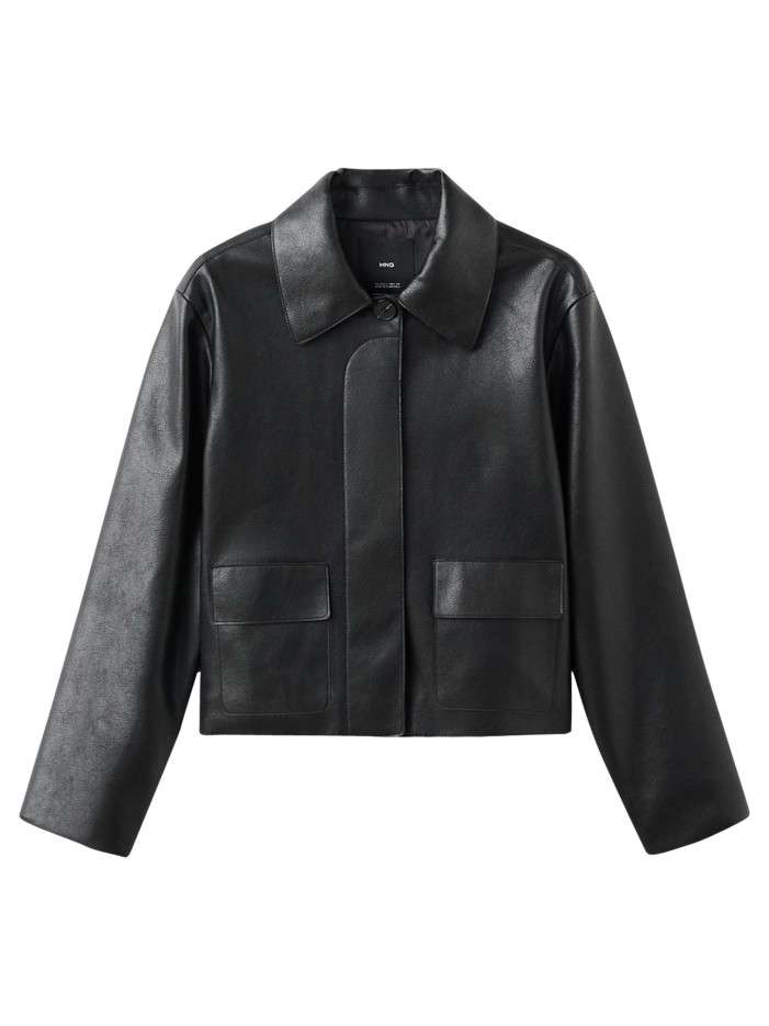 Veste noire unie avec des...
