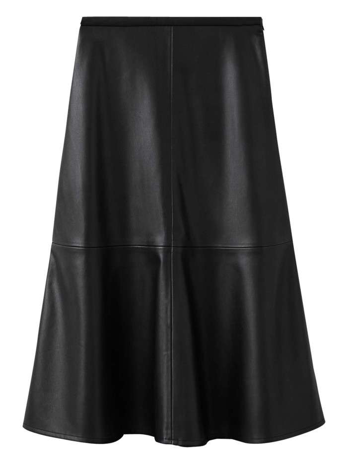 Jupe midi noire uni en...
