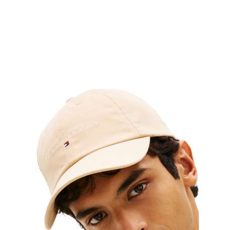 Casquette en coton biologique sable unie avec fermeture strapback - Image 4