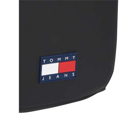 Sacoche noire unie avec une bandoulière ajustable et fermeture à zip - Image 4