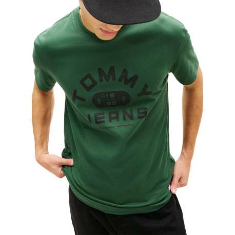 T-shirt en coton sapin imprimé avec une coupe droite et un col rond - Image 5