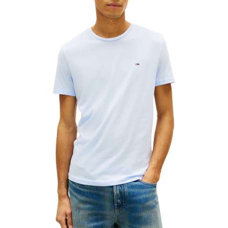 T-shirt ciel uni avec une coupe droite et des manches courtes - Image 2