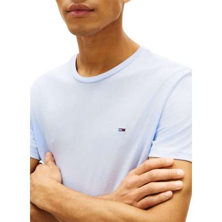 T-shirt ciel uni avec une coupe droite et des manches courtes - Image 5