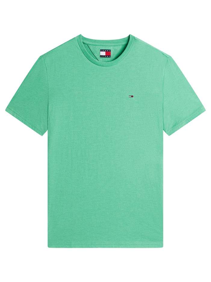 T-shirt vert uni avec une...