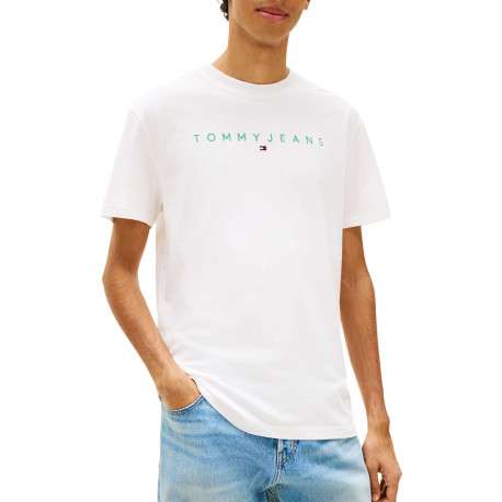 T-shirt en coton écru uni avec une coupe droite et un col rond - Image 2