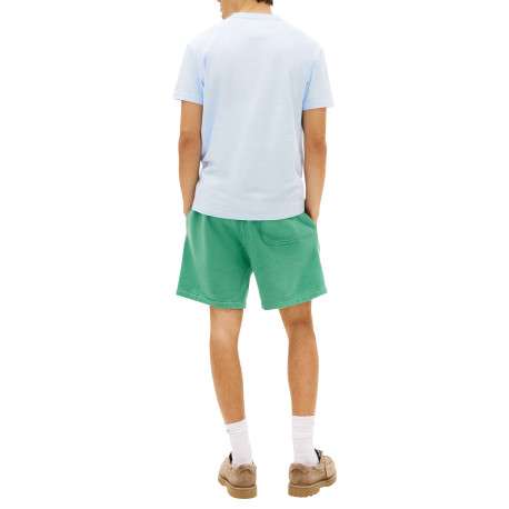 T-shirt en coton ciel imprimé avec une coupe droite et un col rond - Image 3