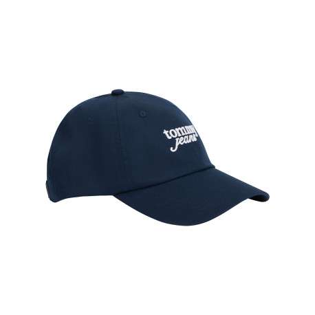 Casquette en coton biologique marine unie avec fermeture strapback