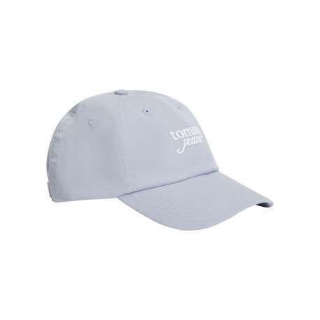 Casquette en coton biologique bleu clair unie avec fermeture strapback