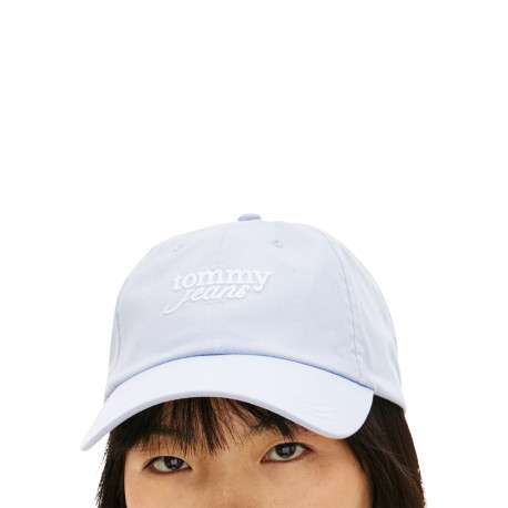Casquette en coton biologique bleu clair unie avec fermeture strapback - Image 4