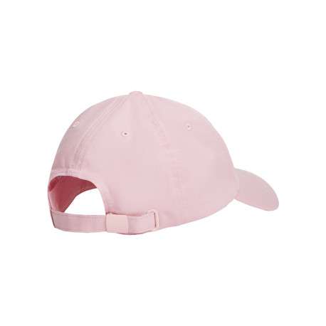 Casquette en coton biologique rose unie avec fermeture strapback - Image 2