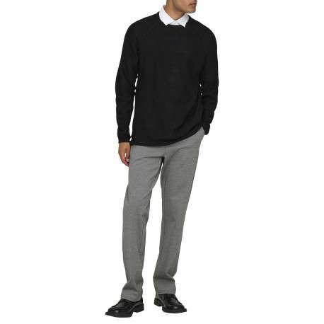 Pantalon Chino gris uni avec une coupe droite à zip et à bouton - Image 5