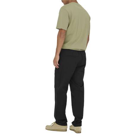 Pantalon Chino noir uni avec une coupe droite à zip et à bouton - Image 3