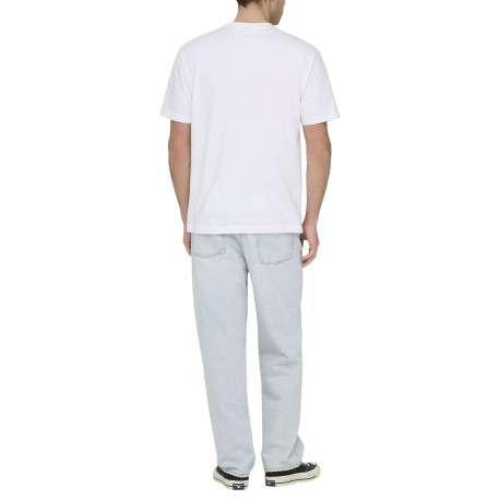 Jean Baggy en coton beige uni avec une coupe droite à zip et à bouton - Image 4